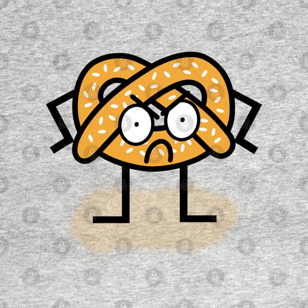 Disgruntled Pretzel by MidniteSnackTees